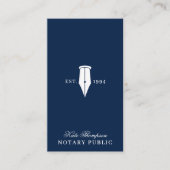 Eleganter Classy Notar-Unterschriftsagent QR-Code Visitenkarte (Vorderseite)