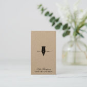 Eleganter Classy Notar-Unterschriftsagent QR-Code Visitenkarte (Stehend Vorderseite)