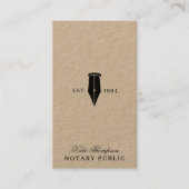 Eleganter Classy Notar-Unterschriftsagent QR-Code Visitenkarte (Vorderseite)