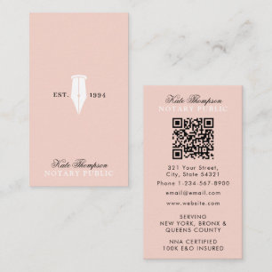 Eleganter Classy Notar-Unterschriftsagent QR-Code Visitenkarte