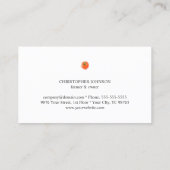 Eleganter Clean Tomato Foto Nutritionist Bauer Visitenkarte (Rückseite)