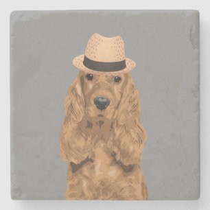 Eleganter Cockerspaniel-Untersetzer für Steinuntersetzer