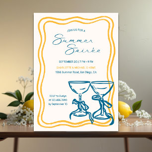 Eleganter Cocktail-Abend im Sommer Einladung