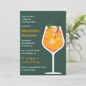 Eleganter Cocktail Cocktail Party Cocktail Modern Einladung (Stehend Vorderseite)