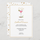 Eleganter Cocktail Feiertag Einladung (Vorne/Hinten)