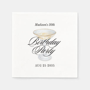 Eleganter Cocktail Geburtstag Erwachsene jedes Alt Serviette