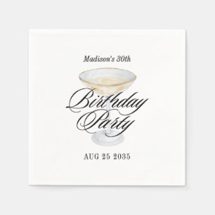 Eleganter Cocktail Geburtstag Erwachsene jedes Alt Serviette