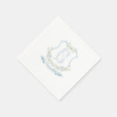 Eleganter Cocktail Napkins Serviette (Ecke)