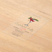 Eleganter Cocktail, String Lights Gold Weihnachten Acryleinladungen (Ablage )