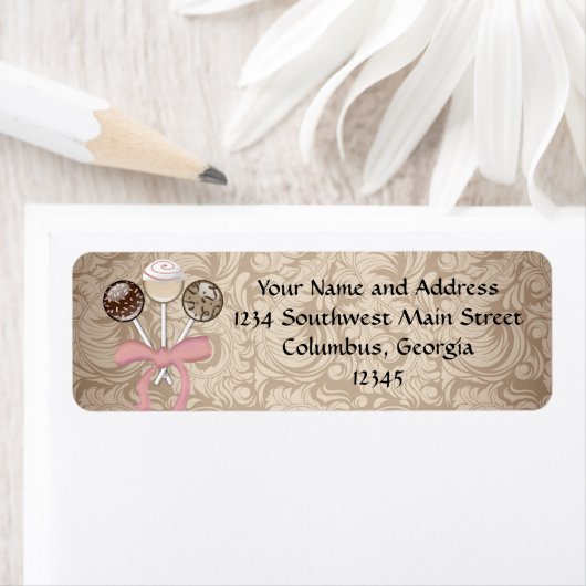 Eleganter Cocoa Damask Cake Pop (Insitu)