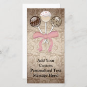 Eleganter Cocoa Damask Cake Pop (Vorne/Hinten)