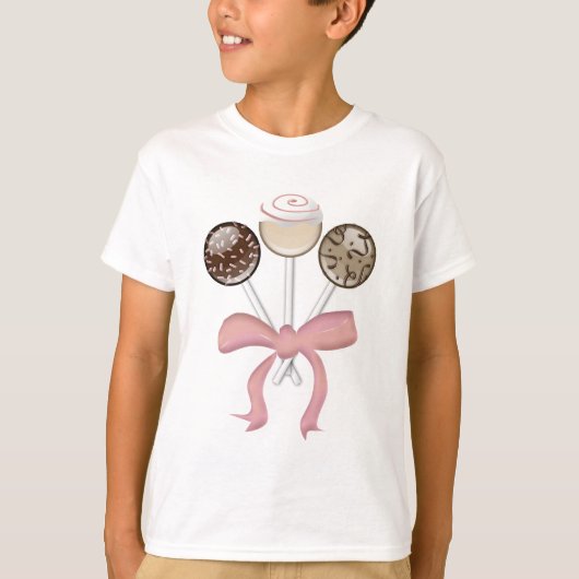 Eleganter Cocoa Damask Cake Pop T-Shirt (Vorderseite)