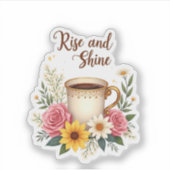 Eleganter Coffee Cup-Aufkleber Aufkleber (Vorderseite)