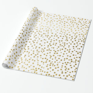Eleganter Confetti besprühte Goldpunkte Geschenkpapier