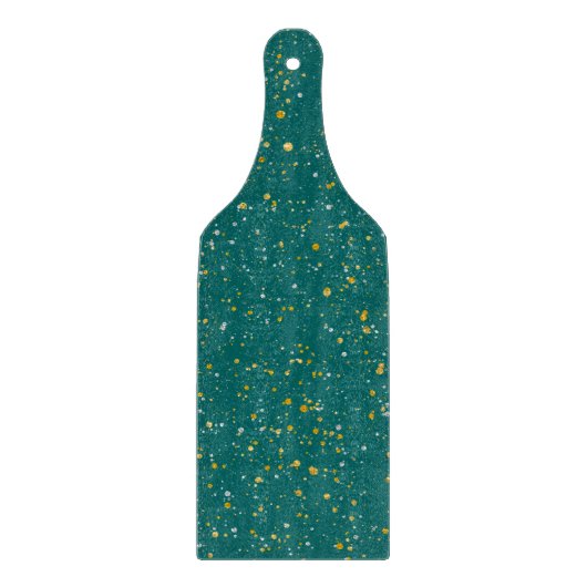 Eleganter Confetti-Raum - aquamarines Grün u. Schneidebrett (Vorderseite)
