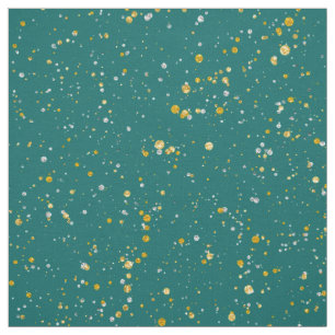 Eleganter Confetti-Raum - aquamarines Grün u. Stoff