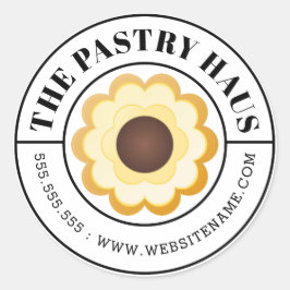 Eleganter Cookie und geschliffener Text Runder Aufkleber