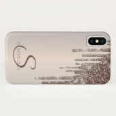 Eleganter Cooler Glitzer Tropfen Case-Mate iPhone  Hülle (Rückseite (Horizontal))