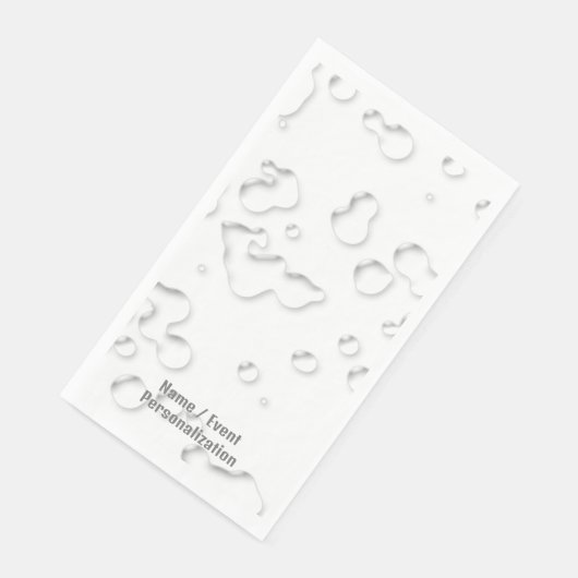 Eleganter Cooler Personalisierter, grauer Regenfal Serviette (Ecke)