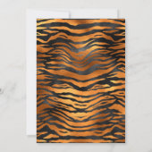 Eleganter Copper Black Tiger Print Geburtstag Einladung (Rückseite)