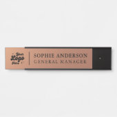 Eleganter Copper-Logo Name Job Name Tor Sig Türschild (Vorderseite )