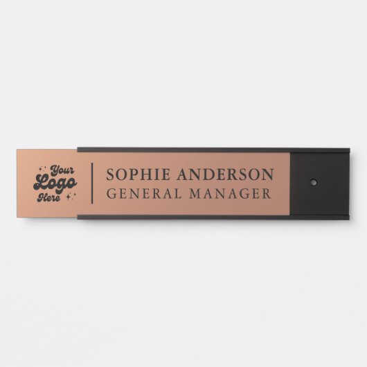 Eleganter Copper-Logo Name Job Name Tor Sig Türschild (Vorderseite )