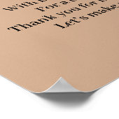 Eleganter Coquette-Bogen Begrüßungs-Baby-Dusche Poster (Ecke)