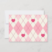 Eleganter Coquette Pink Bow Abschluss RSVP Karte (Rückseite)