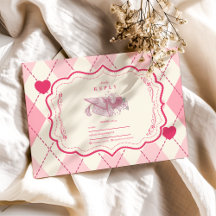 Eleganter Coquette Pink Bow Abschluss