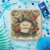 Eleganter Cotgore Garden Berries Personalisiert Pappteller (Party)