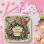 Eleganter Cotgore Garden Berries Personalisiert Pappteller (Party)