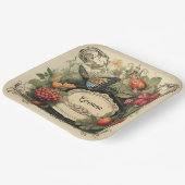 Eleganter Cotgore Garden Berries Personalisiert Pappteller (Gewinkelt)