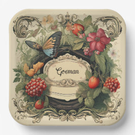 Eleganter Cotgore Garden Berries Personalisiert Pappteller