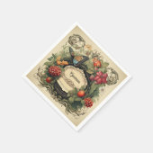 Eleganter Cotgore Garden Berries Personalisiert Serviette (Ecke)