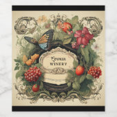 Eleganter Cotgore Garden Berries Personalisiert Weinetikett (Einzelnes Label)