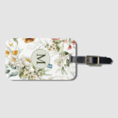 Eleganter Country Floral Single mit Kartensteckpla Gepäckanhänger (Vorderseite (Horizontal))