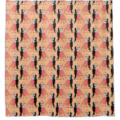 Eleganter Couple Dance Vintag Retro Ballroom Duschvorhang (Vorderseite)