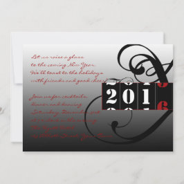 Eleganter Coutdown für das Silvester-Party Einladung