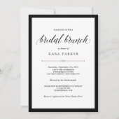 Eleganter Couturen| Schwarzweiss-BrautBrunch Einladung (Vorderseite)