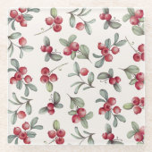 Eleganter Cranberry Design Untersetzer (Vorderseite)