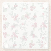 Eleganter Cranberry Design Untersetzer (Rückseite)