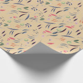 Eleganter Cream Beige FLORAL Geschenkpapier (Ecke)