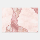 Eleganter Cream Blush Pink Agate Geode Geschenkpapier Set (Vorderseite 3)