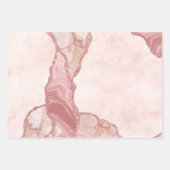 Eleganter Cream Blush Pink Agate Geode Geschenkpapier Set (Vorderseite 2)