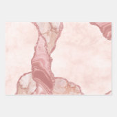 Eleganter Cream Blush Pink Agate Geode Geschenkpapier Set (Vorderseite)