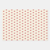 Eleganter Cream Christmas Roter Botanischer Feiert Geschenkpapier Set (Vorderseite 2)