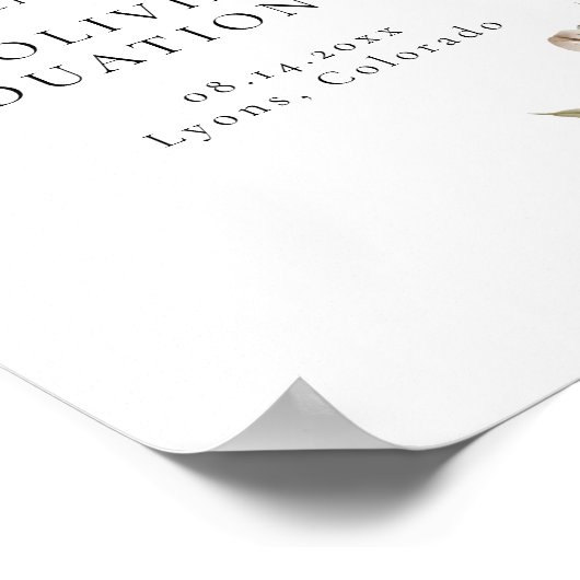 Eleganter, cremefarbener Abschluss Poster (Ecke)