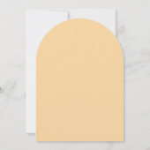 Eleganter cremefarbener Blumendrahtkranz Einladung (Rückseite)