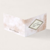 Eleganter cremefarbener Marmor Visitenkarten (Vorderseite)
