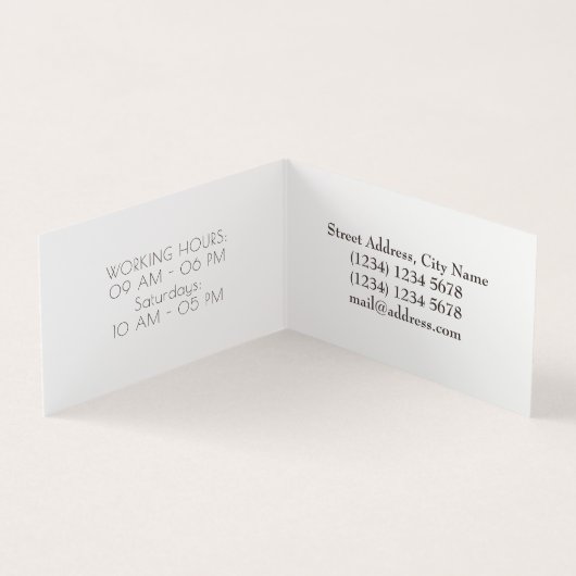 Eleganter cremefarbener Marmor Visitenkarten (Innenseite)